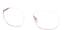 Angle view of Rectangle Glasses 414819 in Pink thumbnail