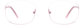 Front view of Rectangle Glasses 414819 in Pink thumbnail