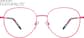 Front view of Round Glasses 414919 in Pink thumbnail