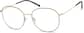 Angle view of Round Glasses 414921 in Black thumbnail