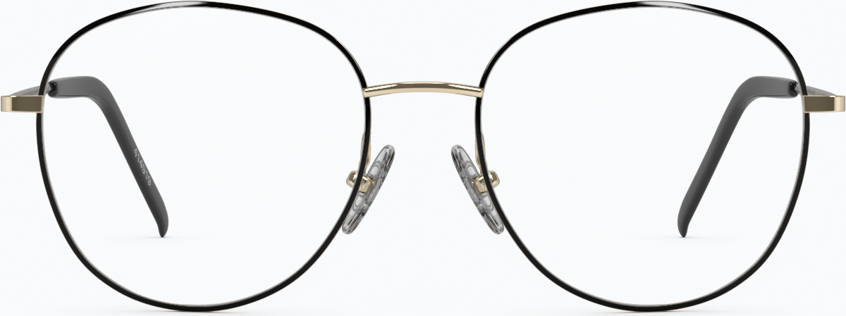Front view of Round Glasses 414921 in Black thumbnail