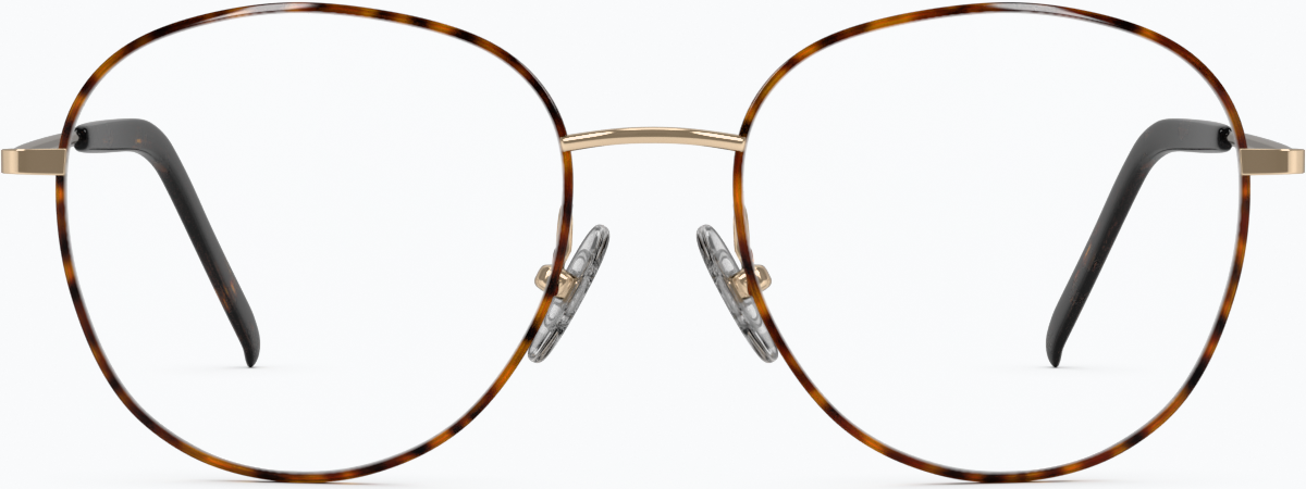 Front view of Round Glasses 414925 in Tortoiseshell thumbnail