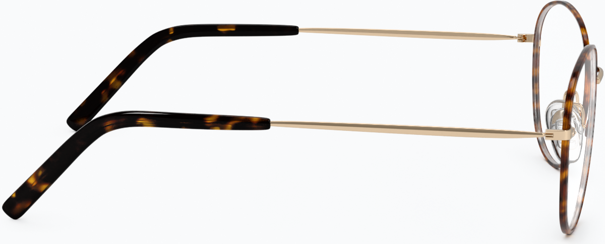 Side view of Round Glasses 414925 in Tortoiseshell thumbnail