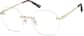 Angle view of Customizable The Long Glasses 415714 in Gold thumbnail