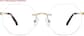 Front view of Customizable The Long Glasses 415714 in Gold thumbnail
