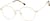 Angle view of Geometric Glasses 415814 in Gold thumbnail