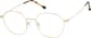 Angle view of Geometric Glasses 415814 in Gold thumbnail