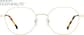 Front view of Geometric Glasses 415814 in Gold thumbnail