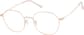 Angle view of Geometric Glasses 415819 in Rose Gold thumbnail