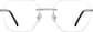 Front view of Customizable Geometric Rimless Glasses 416012 in Gray thumbnail