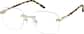 Angle view of Customizable Geometric Rimless Glasses 416014 in Gold thumbnail