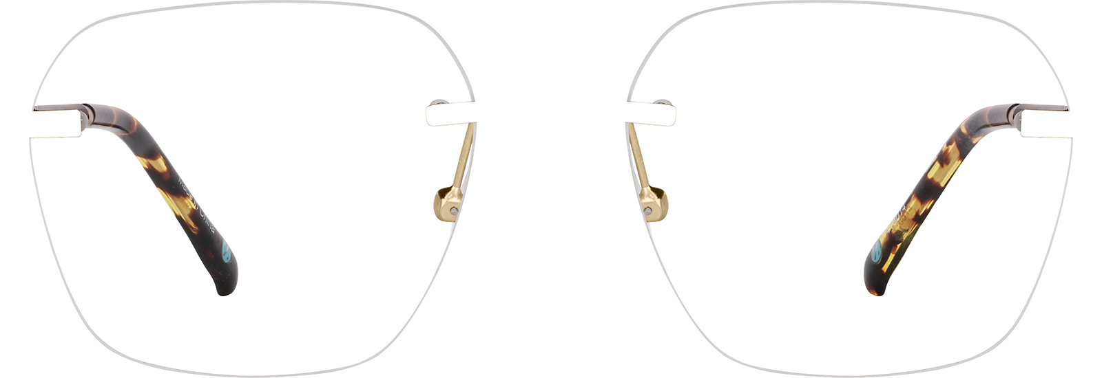 Gray Geometric Rimless Glasses #416012 | Zenni Optical