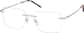 Angle view of Customizable Square Rimless Glasses 416111 in Silver thumbnail