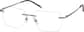 Angle view of Customizable Square Rimless Glasses 416112 in Gray thumbnail