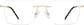 Front view of Customizable Square Rimless Glasses 416114 in Gold thumbnail