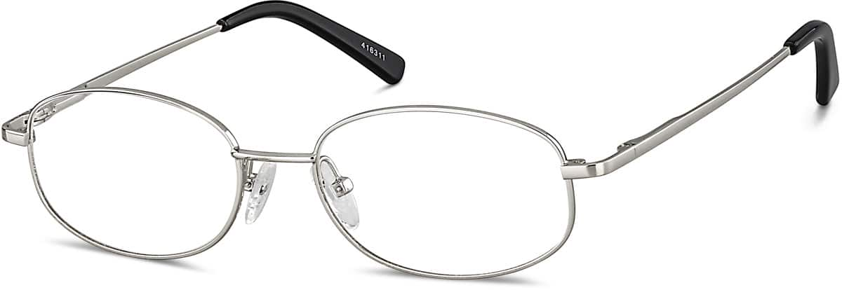 Angle view of Rectangle Glasses 416311 in Silver