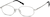 Angle view of Rectangle Glasses 416311 in Silver thumbnail