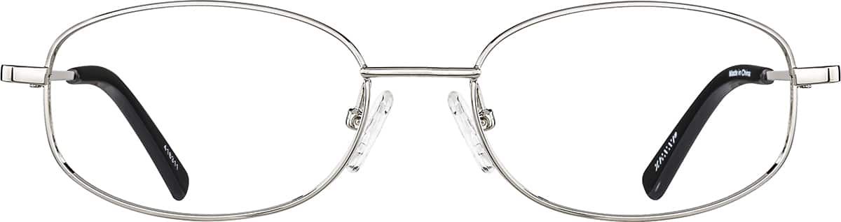 Front view of Rectangle Glasses 416311 in Silver