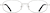 Front view of Rectangle Glasses 416311 in Silver thumbnail