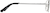 Side view of Rectangle Glasses 416311 in Silver thumbnail