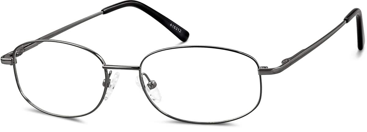 Angle view of Rectangle Glasses 416312 in Gray