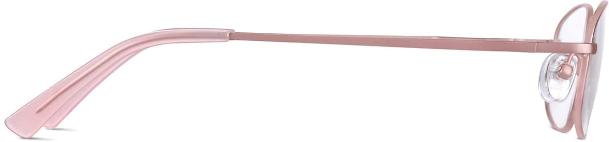 Side view of Rectangle Glasses 416319 in Rose Gold