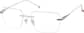 Angle view of Customizable Rimless Glasses 416411 in Silver thumbnail