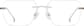 Front view of Customizable Rimless Glasses 416411 in Silver thumbnail