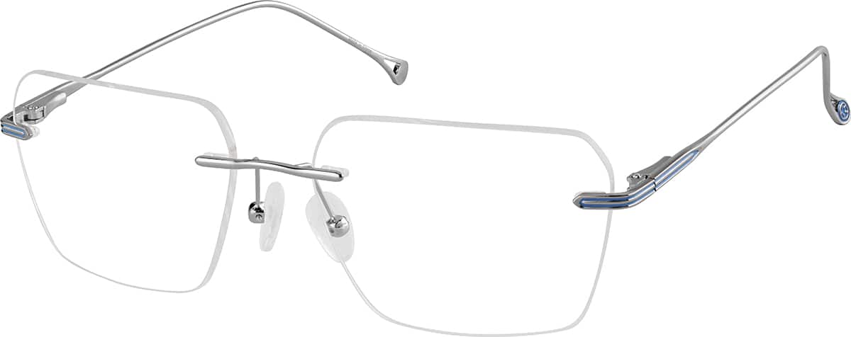 Angle view of Rimless Glasses 416412 in Gray