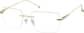 Angle view of Customizable Rimless Glasses 416414 in Gold thumbnail