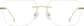 Front view of Customizable Rimless Glasses 416414 in Gold thumbnail