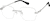 Angle view of Square Rimless 416511 in Silver thumbnail