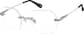 Angle view of Customizable Geometric Rimless Glasses 416612 in Gray thumbnail