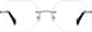 Front view of Customizable Geometric Rimless Glasses 416612 in Gray thumbnail