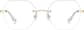 Front view of Customizable Geometric Rimless Glasses 416614 in Gold thumbnail