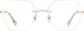 Front view of Customizable Geometric Rimless Glasses 416619 in Rose Gold thumbnail