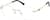 Angle view of Cat-Eye Rimless 416714 in Gold thumbnail