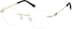 Customizable Cat-Eye Rimless Glasses 416714 in Gold