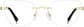 Front view of Customizable Cat-Eye Rimless Glasses 416714 in Gold thumbnail