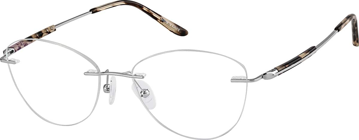 Angle view of Rimless Glasses 416811 in Silver