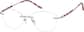 Angle view of Customizable Rimless Glasses 416819 in Pink thumbnail