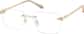 Angle view of Customizable Opulence Glasses 417314 in Gold thumbnail