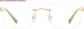 Front view of Customizable Opulence Glasses 417314 in Gold thumbnail