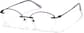 Angle view of Lightweight Semi Rimless Oval Glasses 418017 in Purple thumbnail