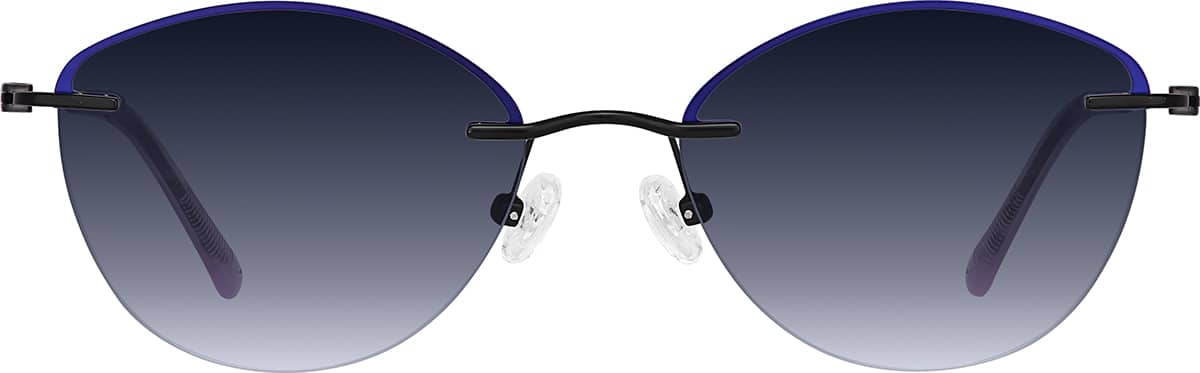 Image of Lightweight Semi Rimless Oval Glasses