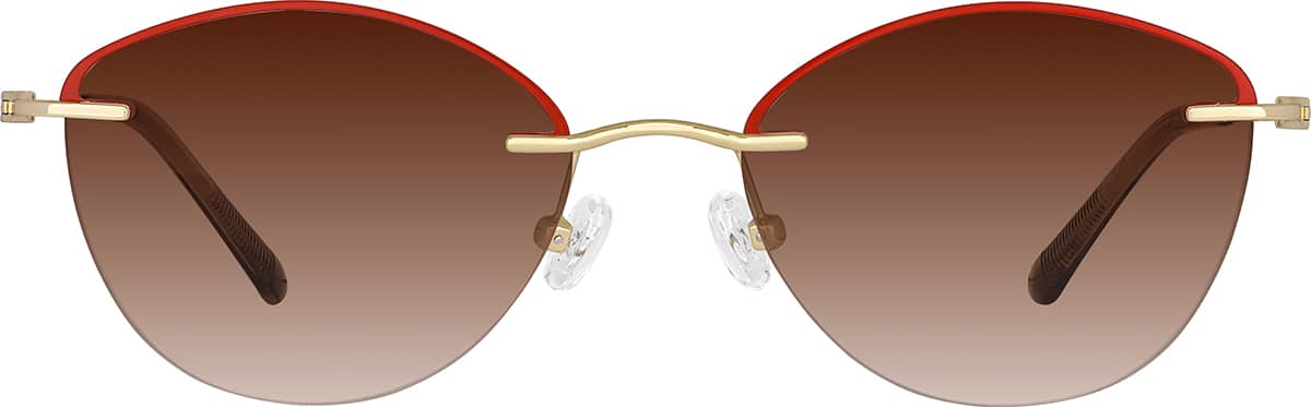 Image of Lightweight Semi Rimless Oval Glasses