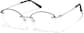 Angle view of Lightweight Semi Rimless Oval Glasses 418021 in Black thumbnail