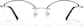 Front view of Lightweight Semi Rimless Oval Glasses 418021 in Black thumbnail