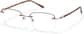 Angle view of Lightweight Semi Rimless Rectangle Glasses 418112 in Gray thumbnail