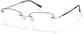 Angle view of Lightweight Semi Rimless Rectangle Glasses 418116 in Blue thumbnail
